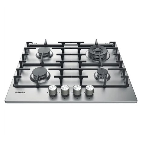Hotpoint | PPH 60G DF/IX | Hob | Gas | Number of burners/cooking zones 4 | Rotary knobs | Stainless steel